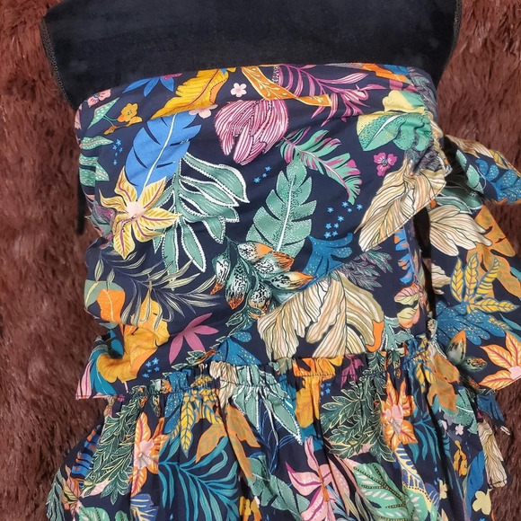 Especia Strapless Floral Ruffle Maxi Dress - Picture 2 of 5